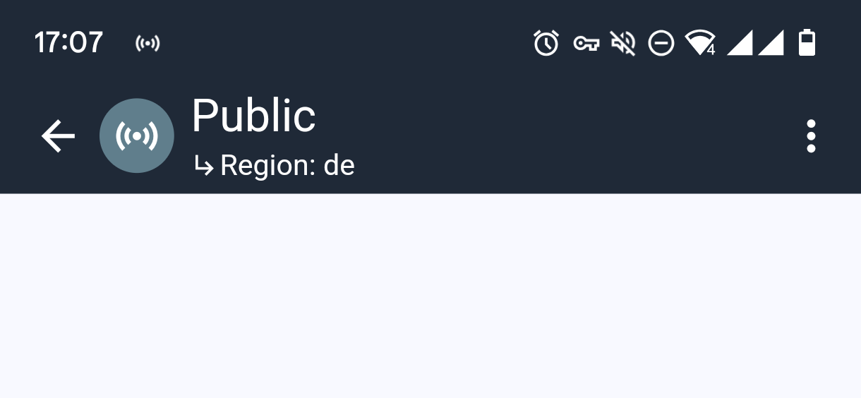 Public Channel mit Region Scope