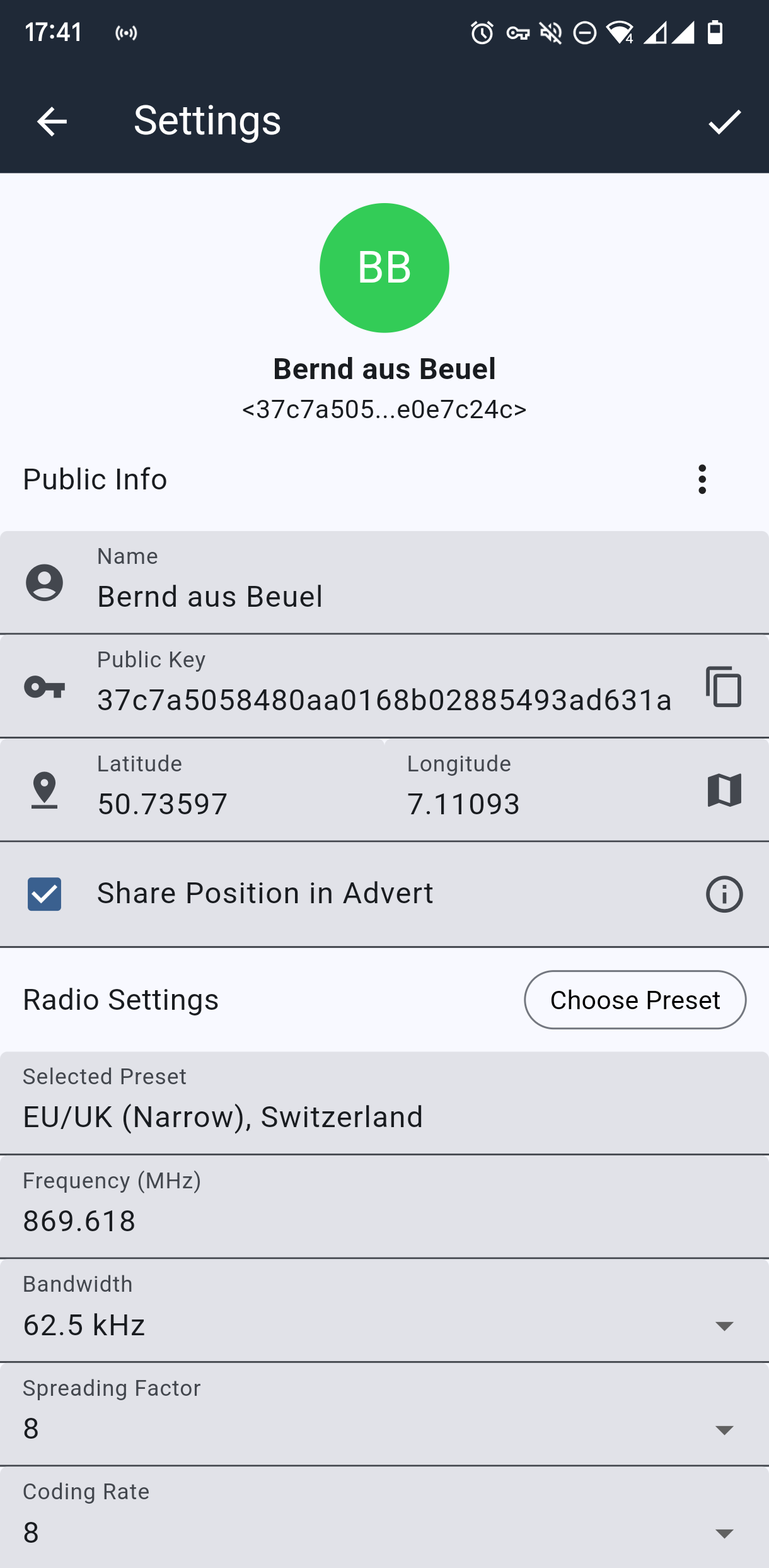 App Einstellungen